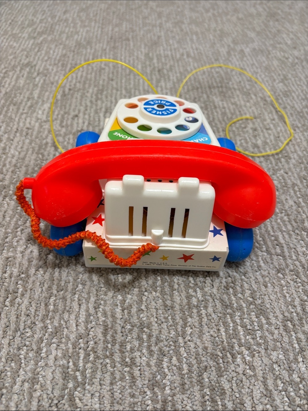1985 Retro Fisher-Price Pull-Along Rotary Chatter Phone - Picture 2 of 4